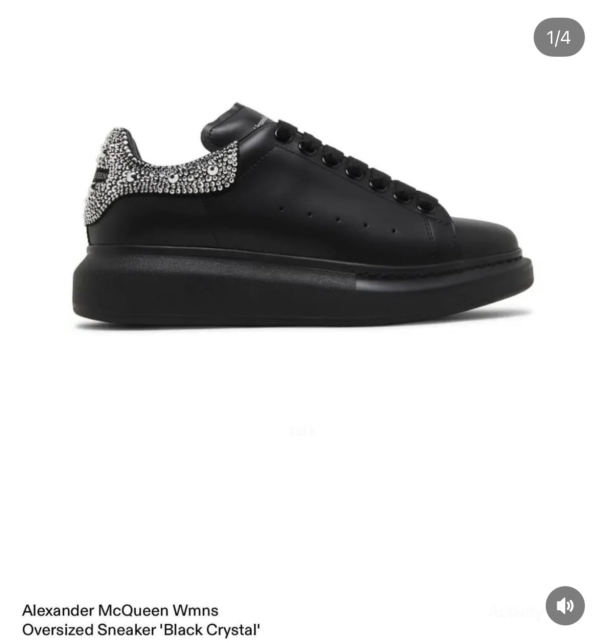 Alexander McQueen Wmns
Oversized Sneaker 'Black Crystal'