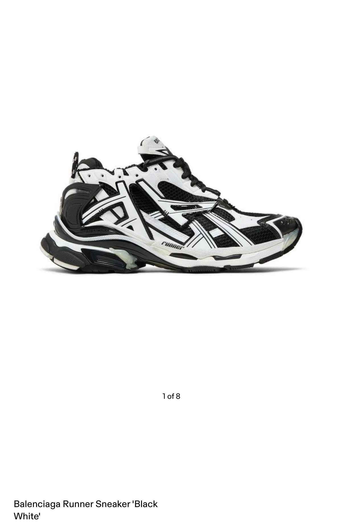 Balenciaga Runner Sneaker Black
White