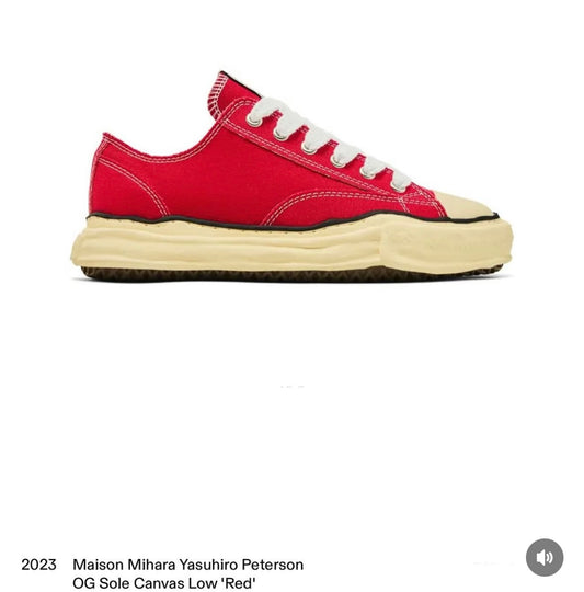 Maison Mihara Yasuhiro Peterson
OG Sole Canvas Low Red