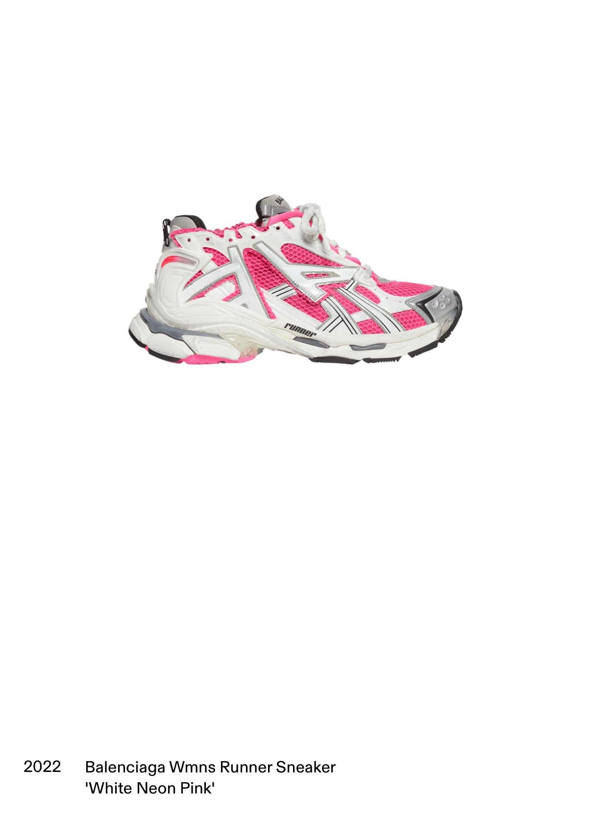Balenciaga Wmns Runner Sneaker
White Neon Pink