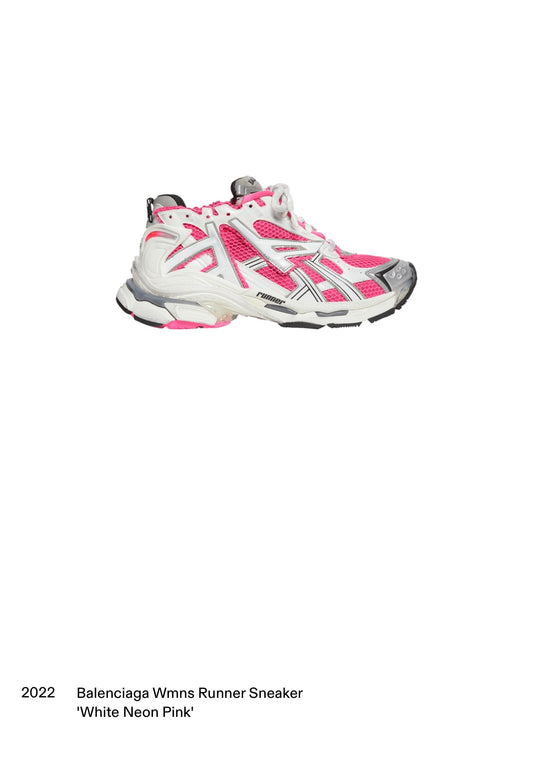 Balenciaga Wmns Runner Sneaker
White Neon Pink