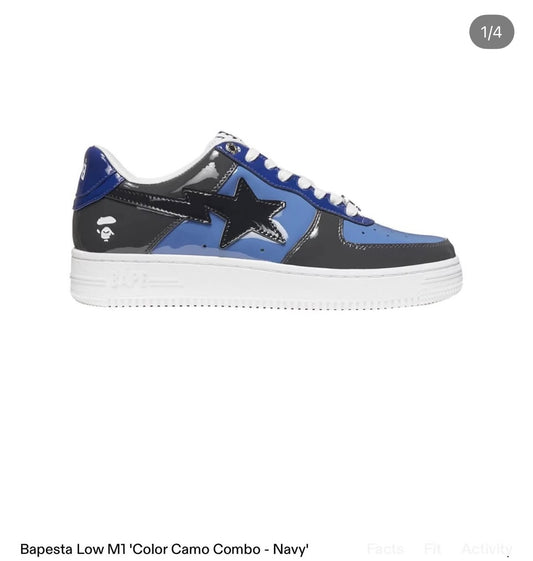 Bapesta Low M1 Color camo Combo Navy