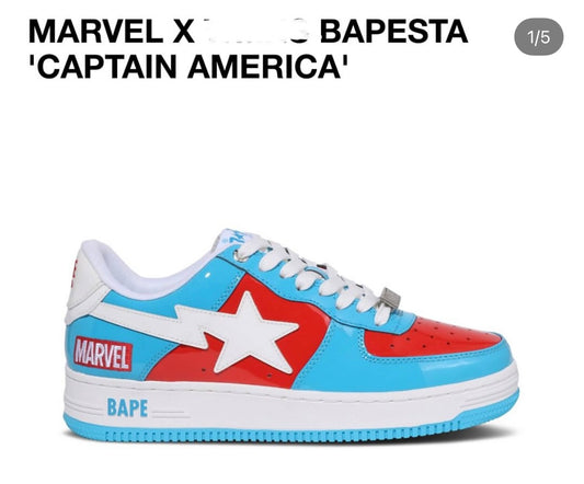 Bapesta X Marvel Captain America
